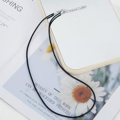 Picture of Black Leather Cord Necklace - Black