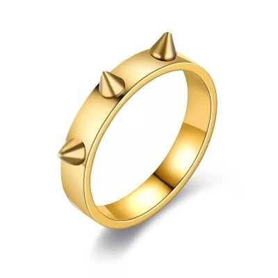 Picture of SPIKE STAINLESS STEEL RING - Gold