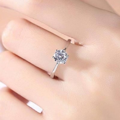Picture of Plated Finger Ring For Women - Ring For Girls - Silver