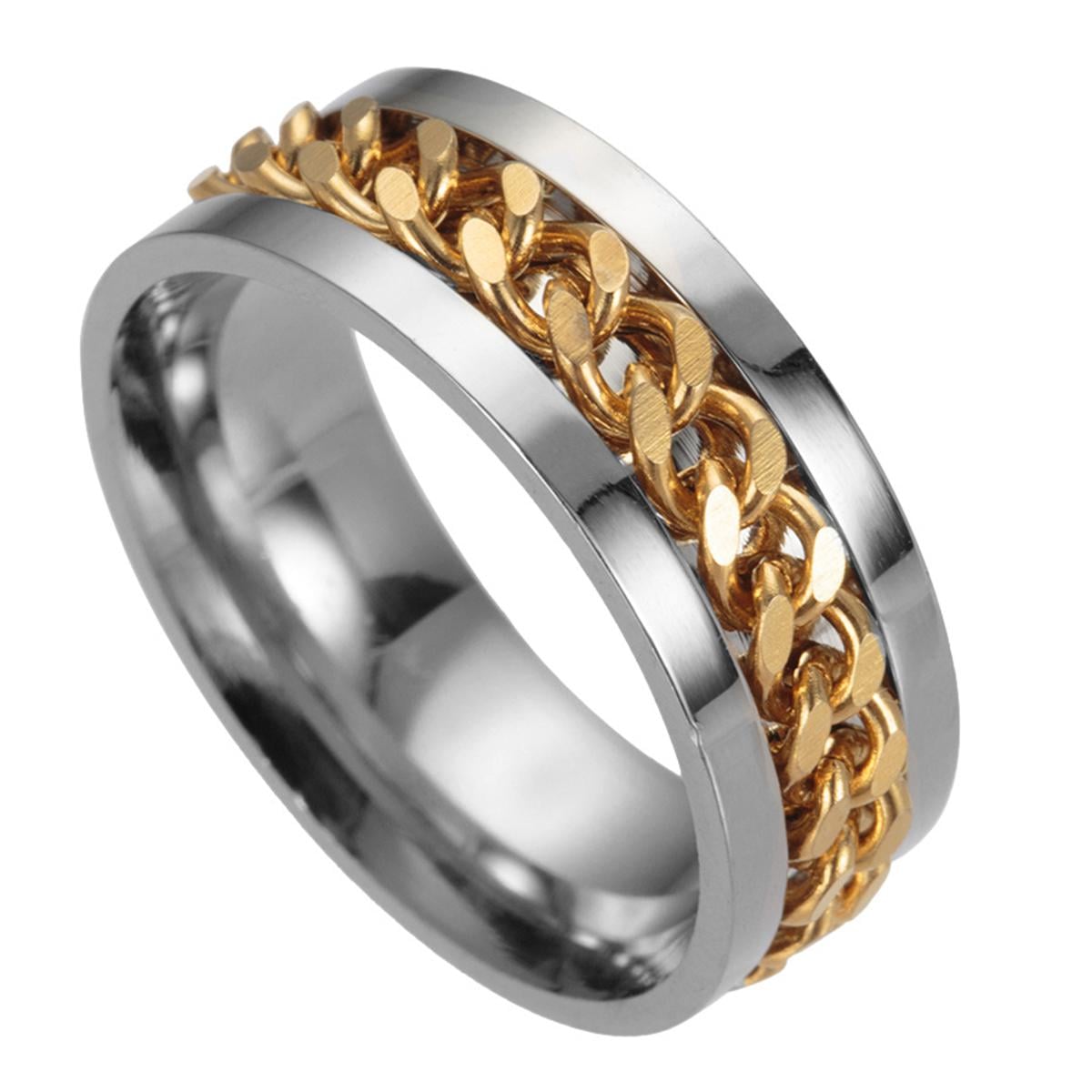 Picture of Men Ring High Quality Spinner Chain Punk Women Jewelry for Party Gift