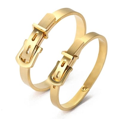 Picture of Golden Belt Fashion Bracelet For Man - Gold
