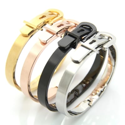 Picture of New Black Belt Bracelet For Man - Black