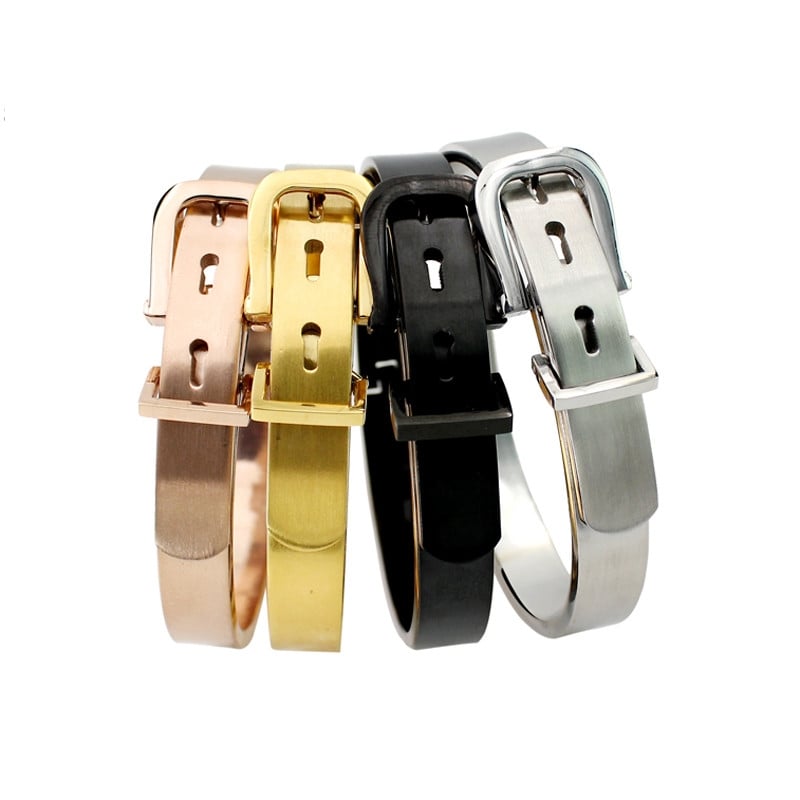Picture of New Black Belt Bracelet For Man - Black