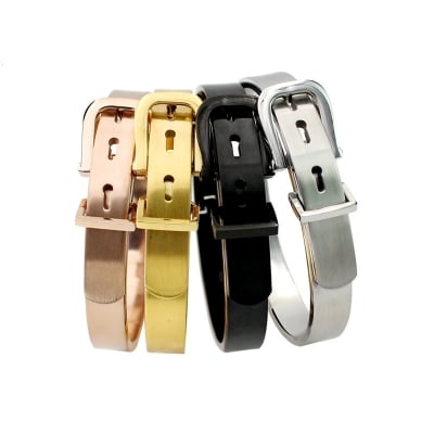 Picture of New Black Belt Bracelet For Man - Black
