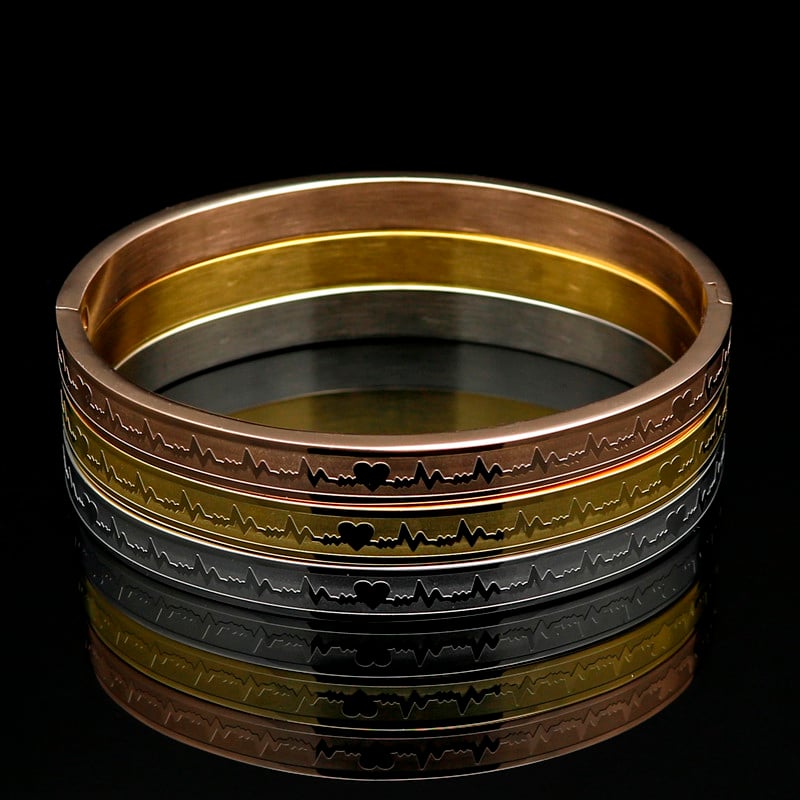 Picture of Stainless Steel Hard Shape Bracelets for Man
