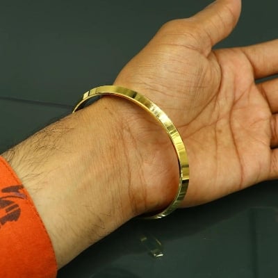 Picture of Kada Bracelet For Man-Panjab Bracelet - Gold
