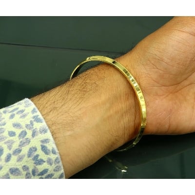 Picture of Stainless Steel Kada For Men Bracelet - Silver