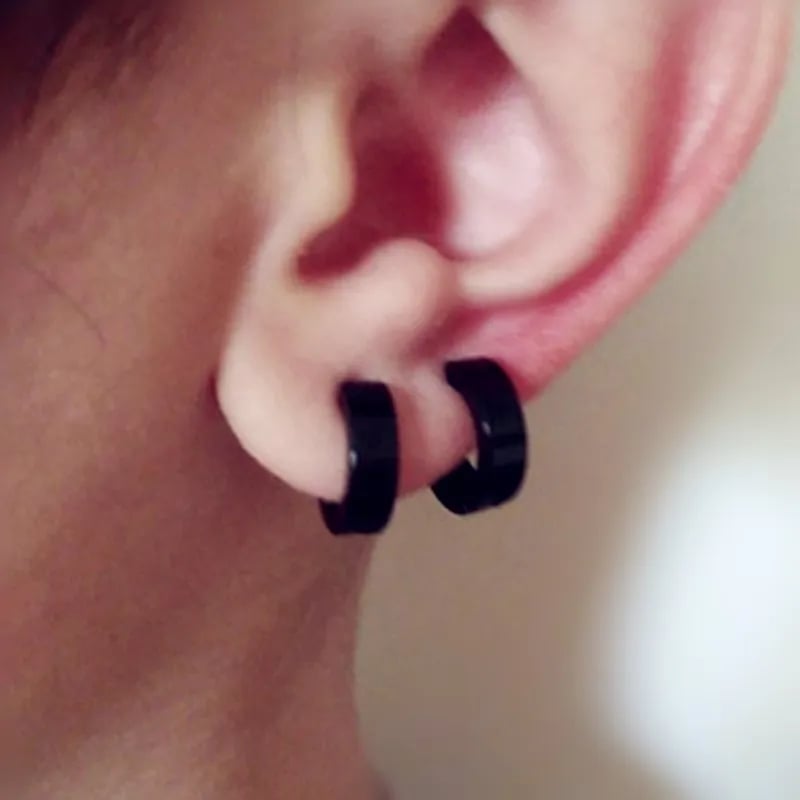 Picture of Round Hoop Earrings For Men's- 1PCS
