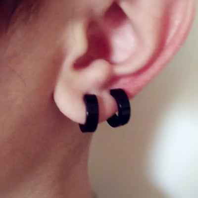 Picture of Round Hoop Earrings For Men's- 1PCS
