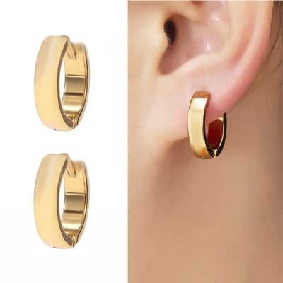 Picture of Fashion Men & Women Stainless Steel Thunder Earrings- 1 Pair - Silver