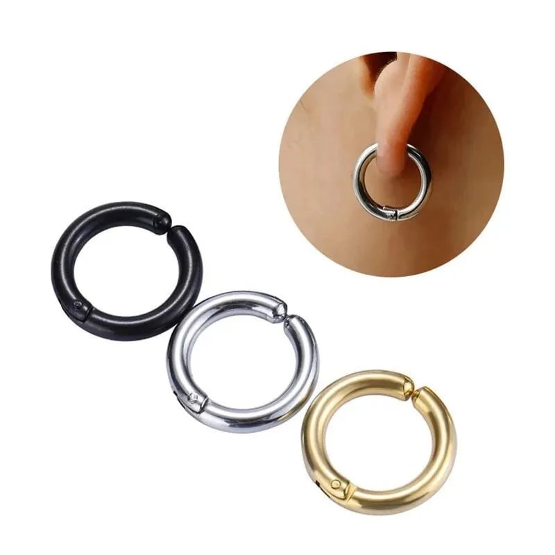 Picture of Best Earrings For Men & Women- Round Fashion Ear Ring - Gold