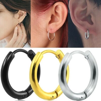 Picture of Best Earrings For Men & Women- Round Fashion Ear Ring - Gold