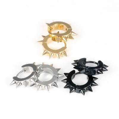 Picture of Round Stainless Steel Men's Earrings-
