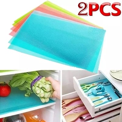 Picture of Washable Refrigerator Mats, Waterproof Fridge Mats, Drawer Mats