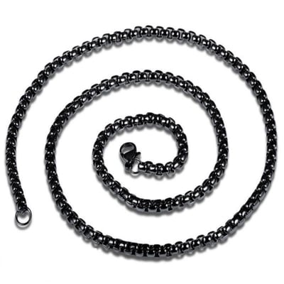 Picture of Black Stainless Steel Chain For Men - Black