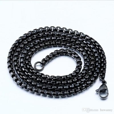 Picture of Black Stainless Steel Chain For Men - Black