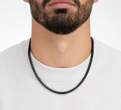 Picture of Glack Stainless Steel Chain For Men - Black