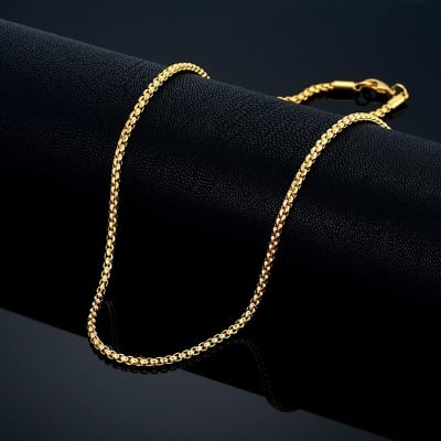 Picture of Fashion Steel Chain For Men- Golden Fashionabl Chain For - Gold