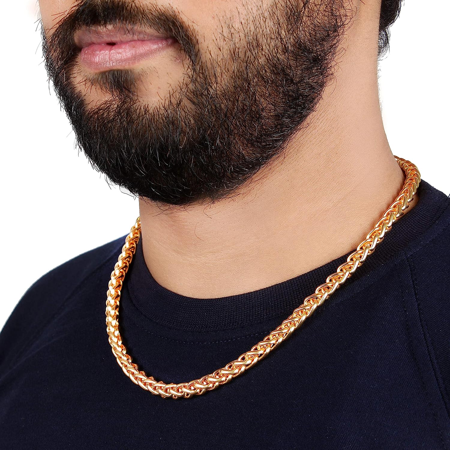 Picture of 100% Stainless Steel Golden Chain For Men - Gold