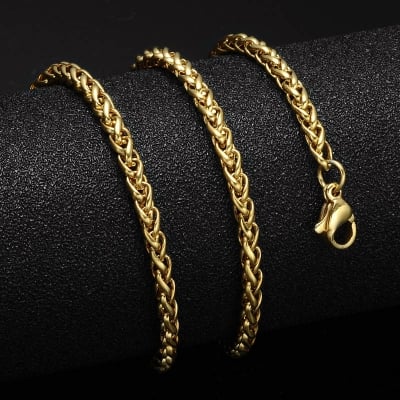 Picture of 100% Stainless Steel Golden Chain For Men - Gold