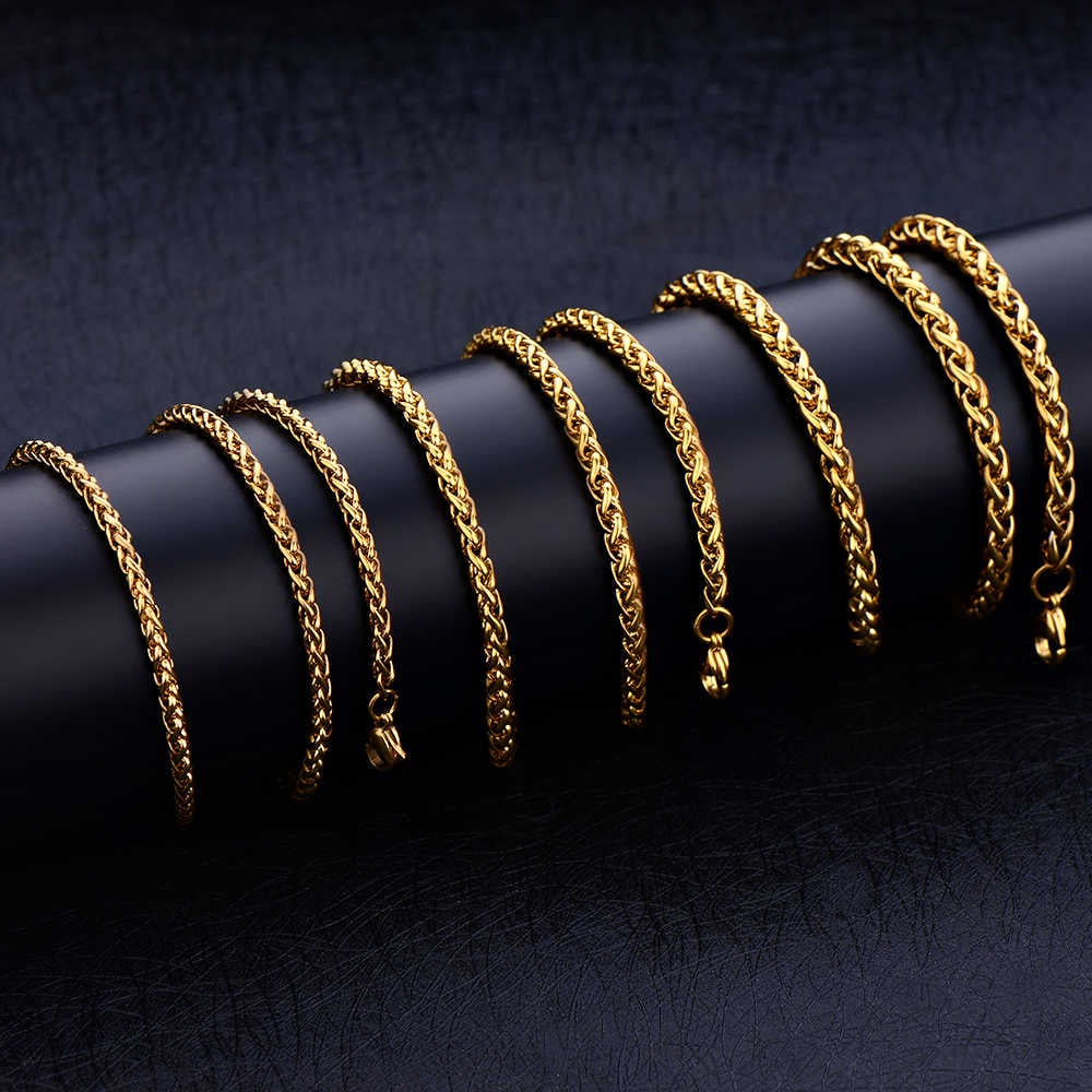 Picture of 100% Stainless Steel Golden Chain For Men - Gold