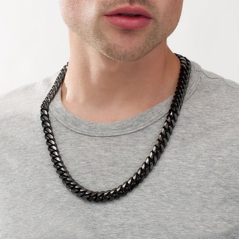 Picture of Titanium Stainless Steel Chain For Men- Black Fashion CHani For Man - Black