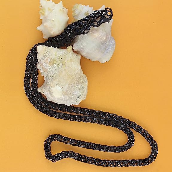 Picture of Black Fashionabl Chain Necklace For Men- Black Chain For man's - Black