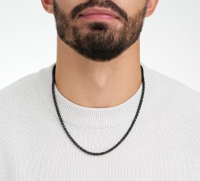 Picture of Black Fashionabl Chain Necklace For Men- Black Chain For man's - Black