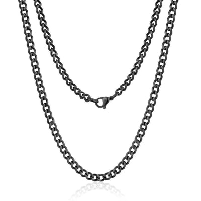 Picture of Neck Chain Design For Male- Black Chain - Black