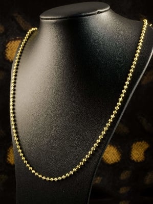 Picture of Revere Sterling Golden Solid Curb 24 Inch Chain - Gold