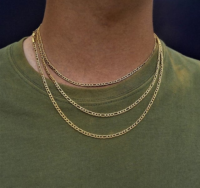 Picture of Golden Neck Chain Design For Male - Gold
