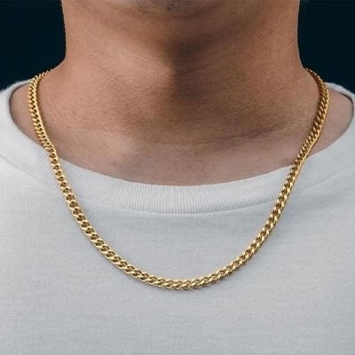 Picture of Neck Chain Design For Male - Gold