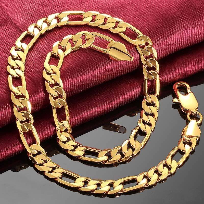 Picture of Men's Curb Chain Necklace Sterling Golden - Gold