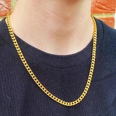 Picture of Stylish Golden Metal Chain For Men - Gold