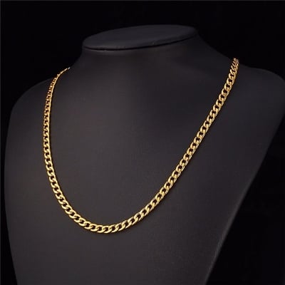 Picture of Neck Chain Design For Male - Golden Stylish Chain For Man's - Gold