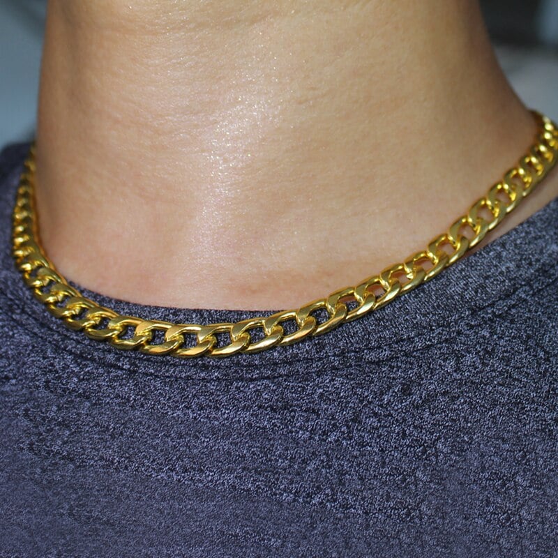 Picture of Neck Chain Design For Male - Golden Stylish Chain For Man's - Gold