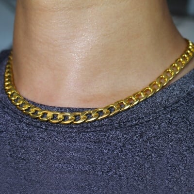 Picture of Neck Chain Design For Male - Golden Stylish Chain For Man's - Gold