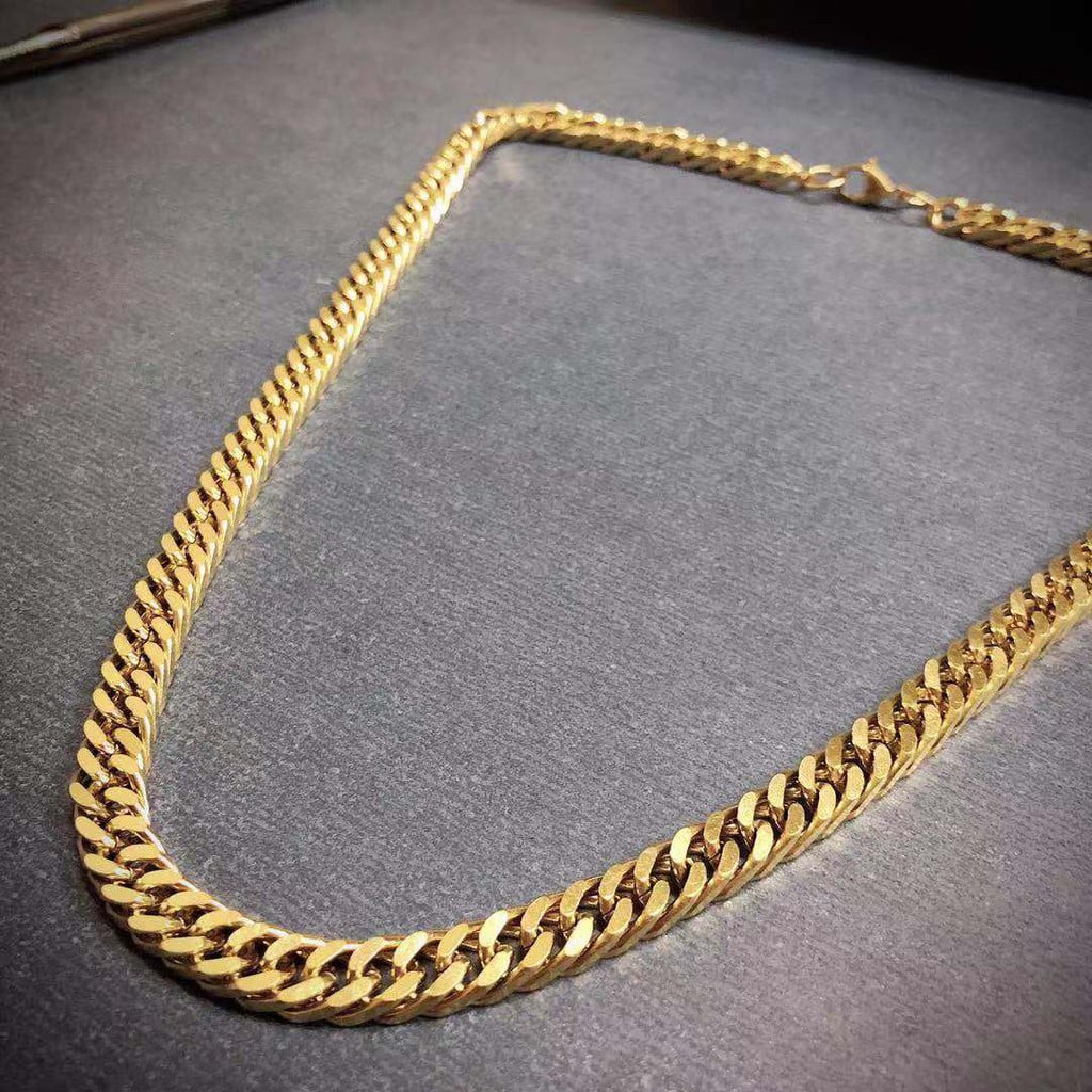 Picture of Chain Necklace For Men-Golden Chain - Gold