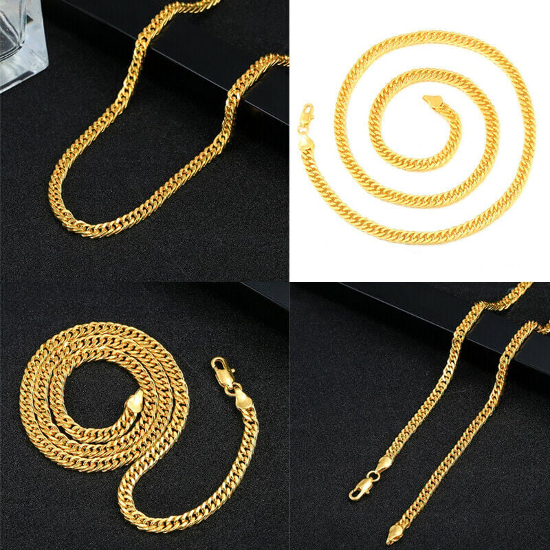 Picture of Chain Necklace For Men-Golden Chain - Gold