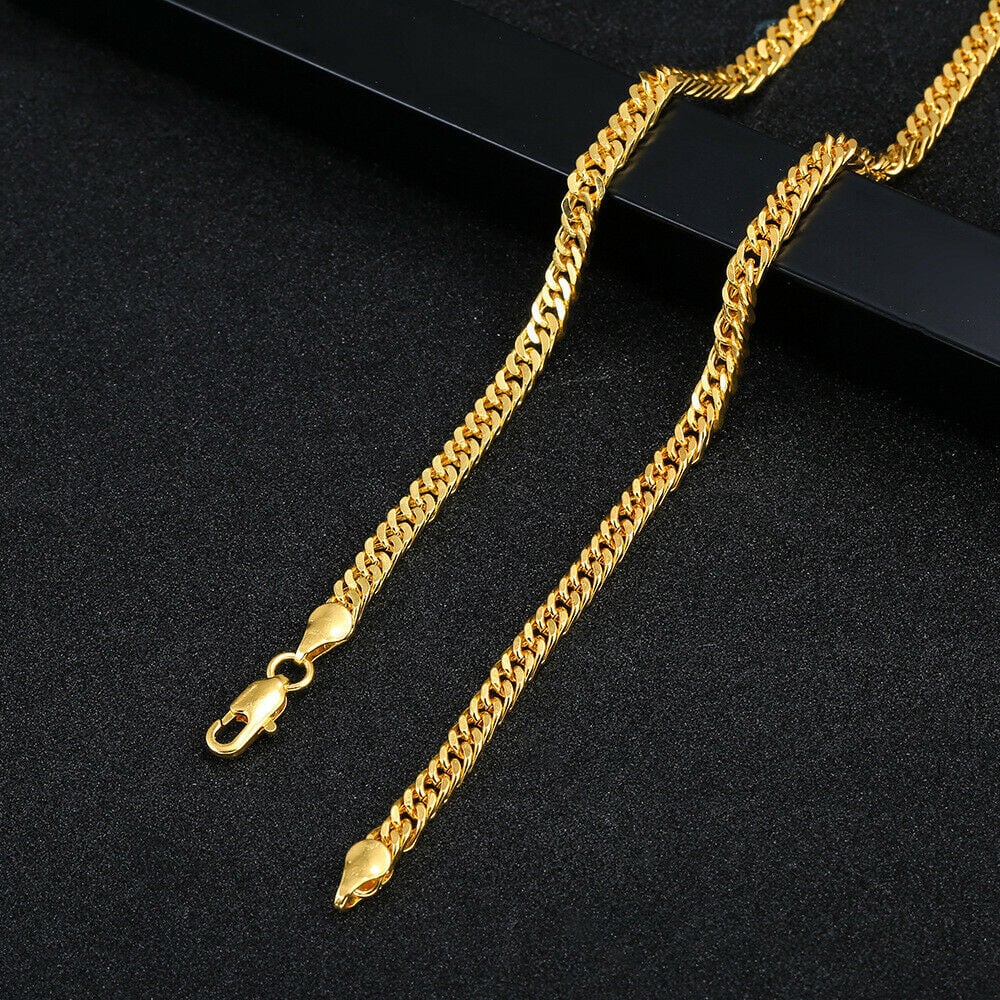 Picture of Chain Necklace For Men-Golden Chain - Gold