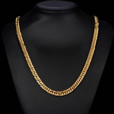 Picture of Chain Necklace For Men-Golden Chain - Gold