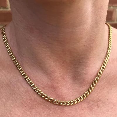 Picture of Titanium Stainless Steel Chain For Men - Gold