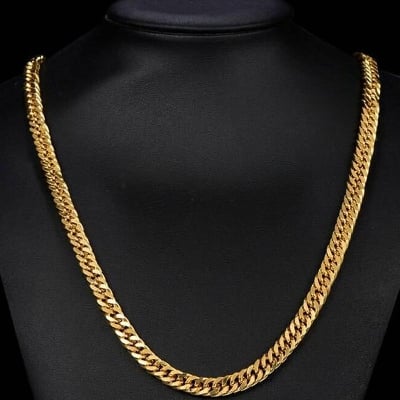 Picture of Fashion Steel Chain For Men- Stylish Stainless Steel CHain For Man's - Gold