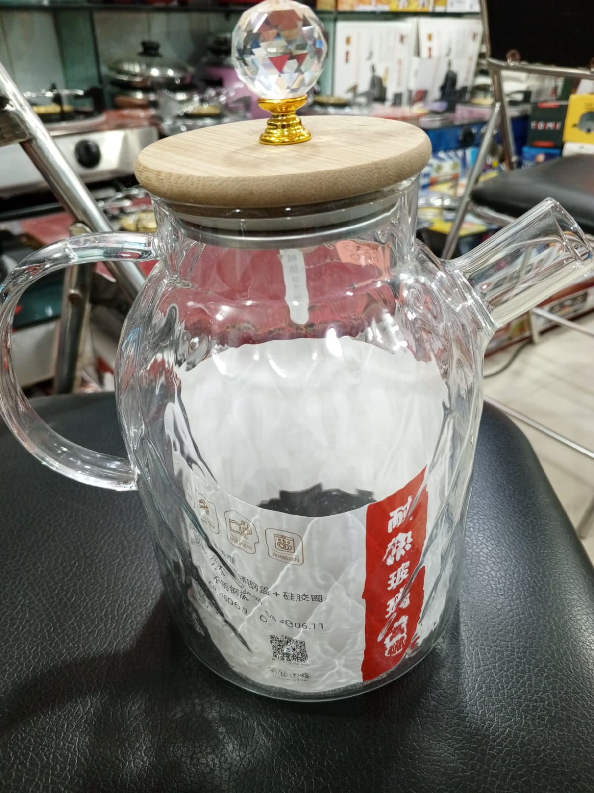 Picture of Clear Glass Tea / Coffee / Juice Kettle 102-3 Multicolor