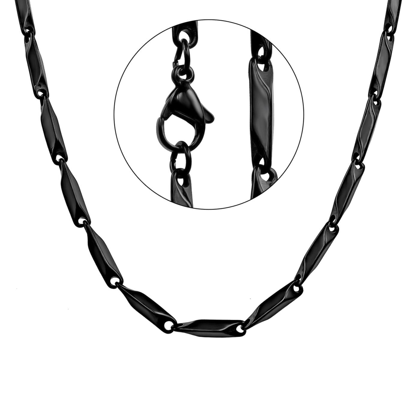 Picture of Fashion Black Ricce Chain For Man & Women - Black