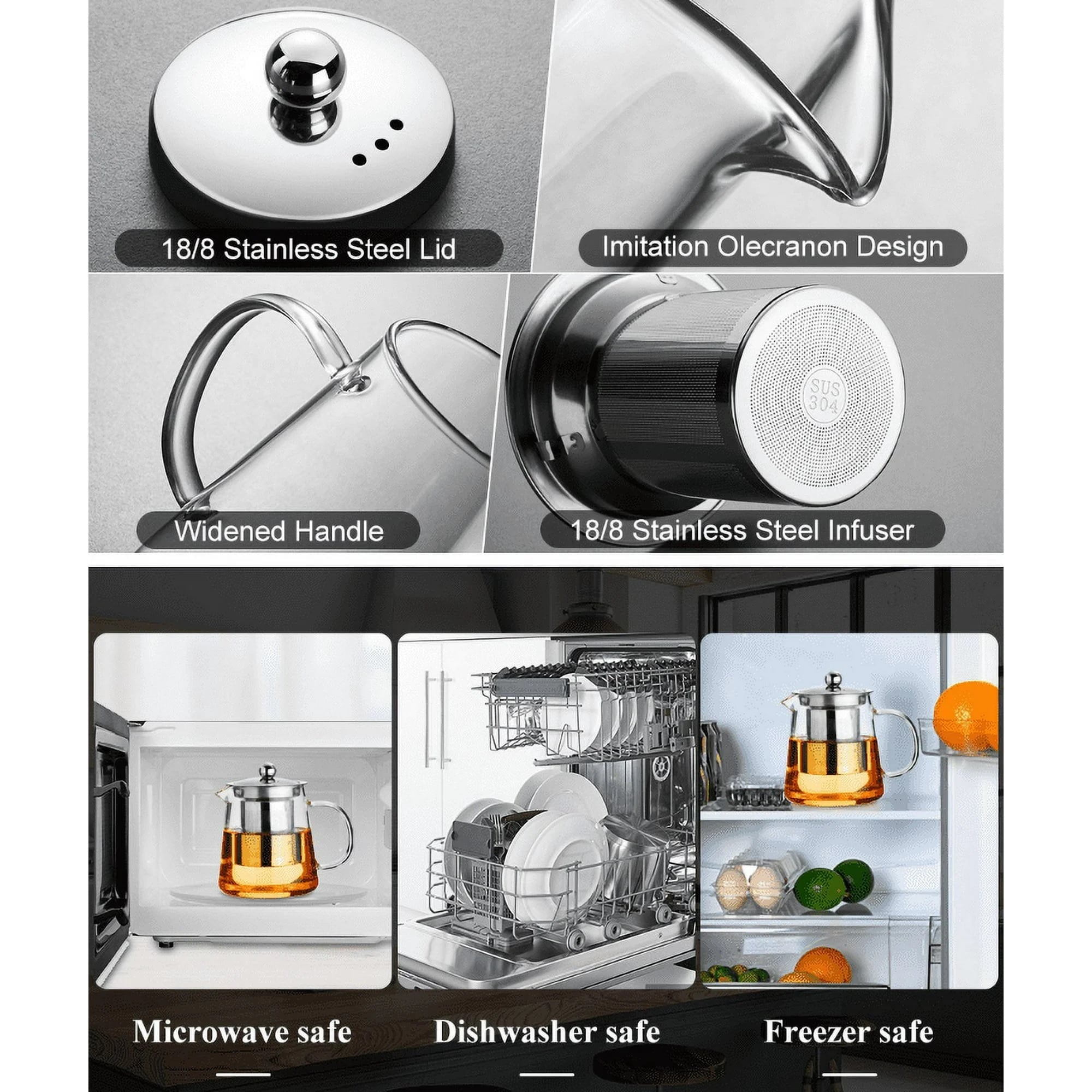 Picture of Clear Glass Tea Or Coffee Kettle 74-2 Multicolor