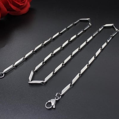 Picture of Stylish Silver Ricce Chain For Man & Women - Silver
