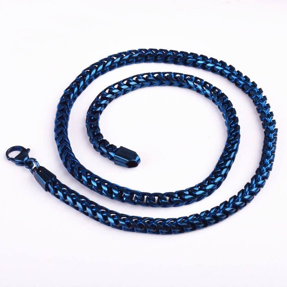 Picture of Blue Neck Chain Design For Male - Blue