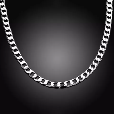 Picture of Titanium Stainless Steel Chain For Men - Silver
