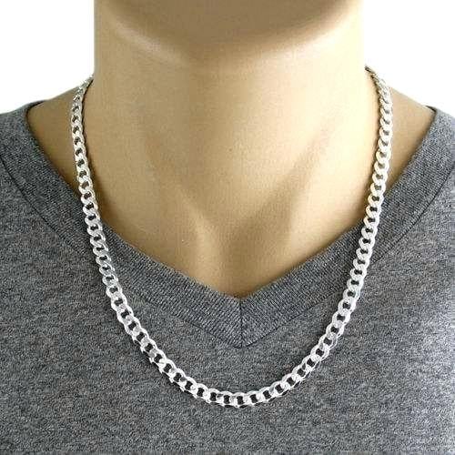 Picture of Titanium Stainless Steel Chain For Men - Silver